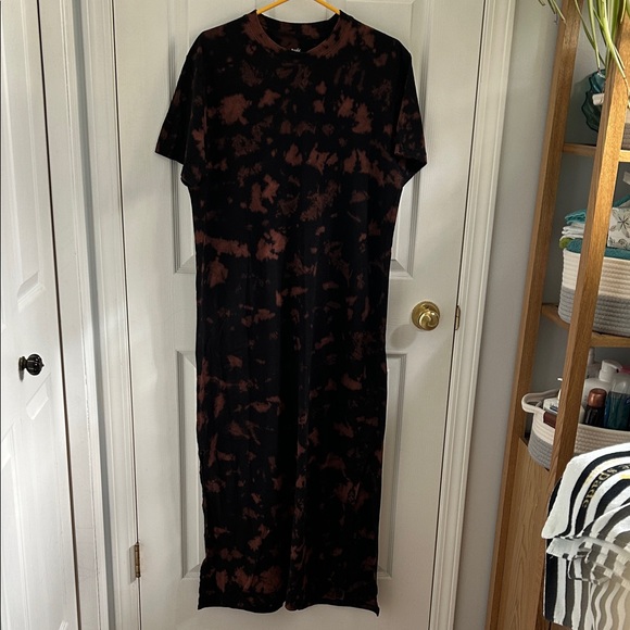 twik Dresses & Skirts - Twik Black and Brown Tie-Dye Maxi Dress